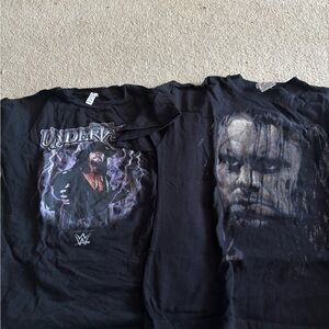 WWE Black Short Sleeve Tees - Undertaker print